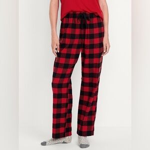Mid-Rise Flannel Pajama Pants for Women